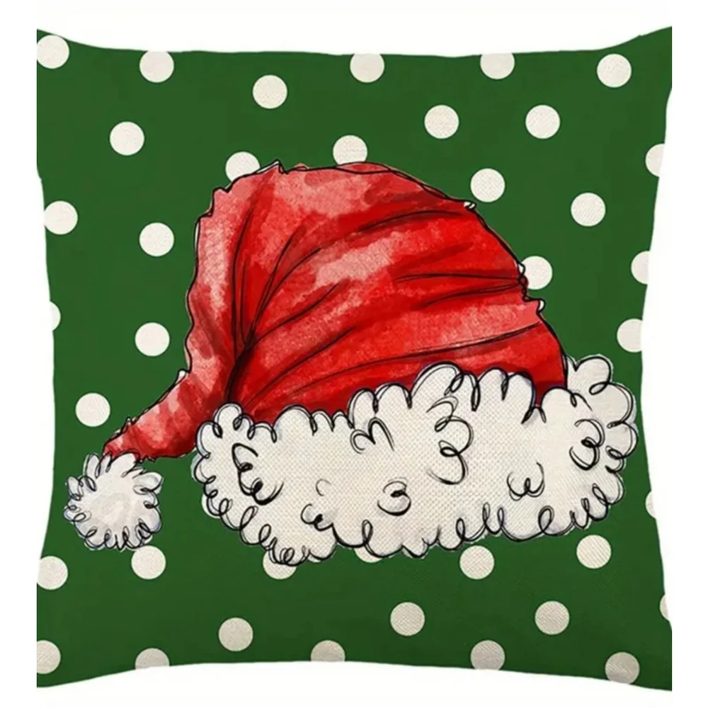 Christmas Pillow Cover 18 in Red and Green
